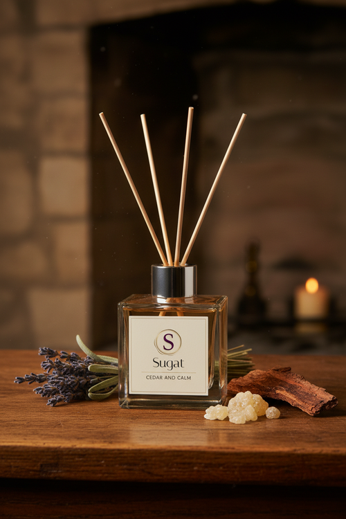 Cedar and Calm – Stone & Candlelight