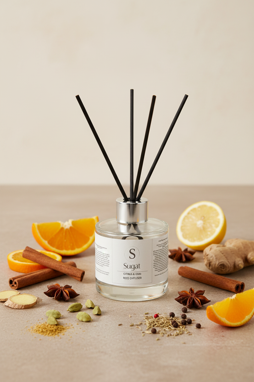 Citrus & Chai Reed Diffuser — Lifestyle