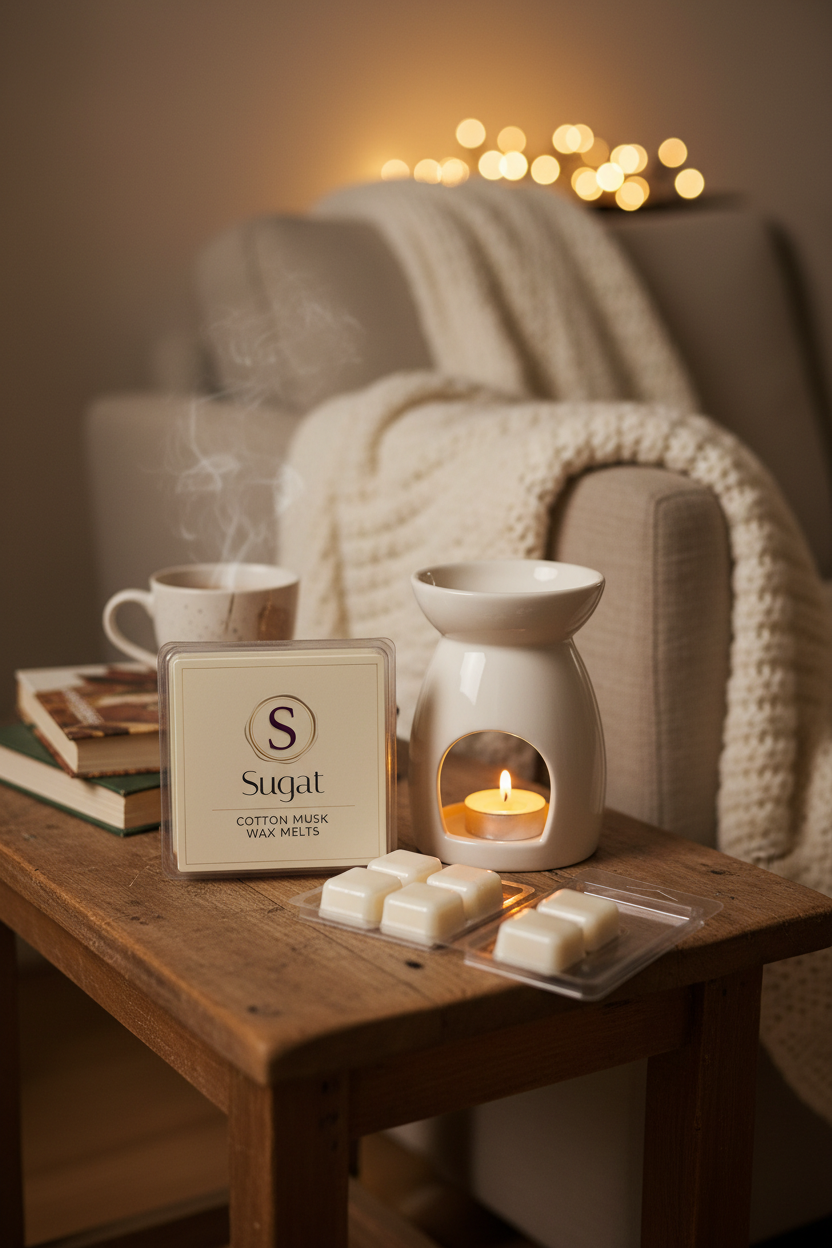 Cotton Musk Wax Melts - Cosy Living Room