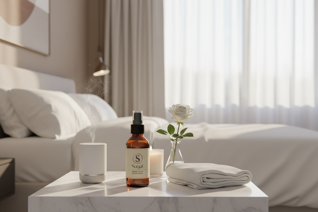 Fresh Linen Room Spray - full bedroom lifestyle