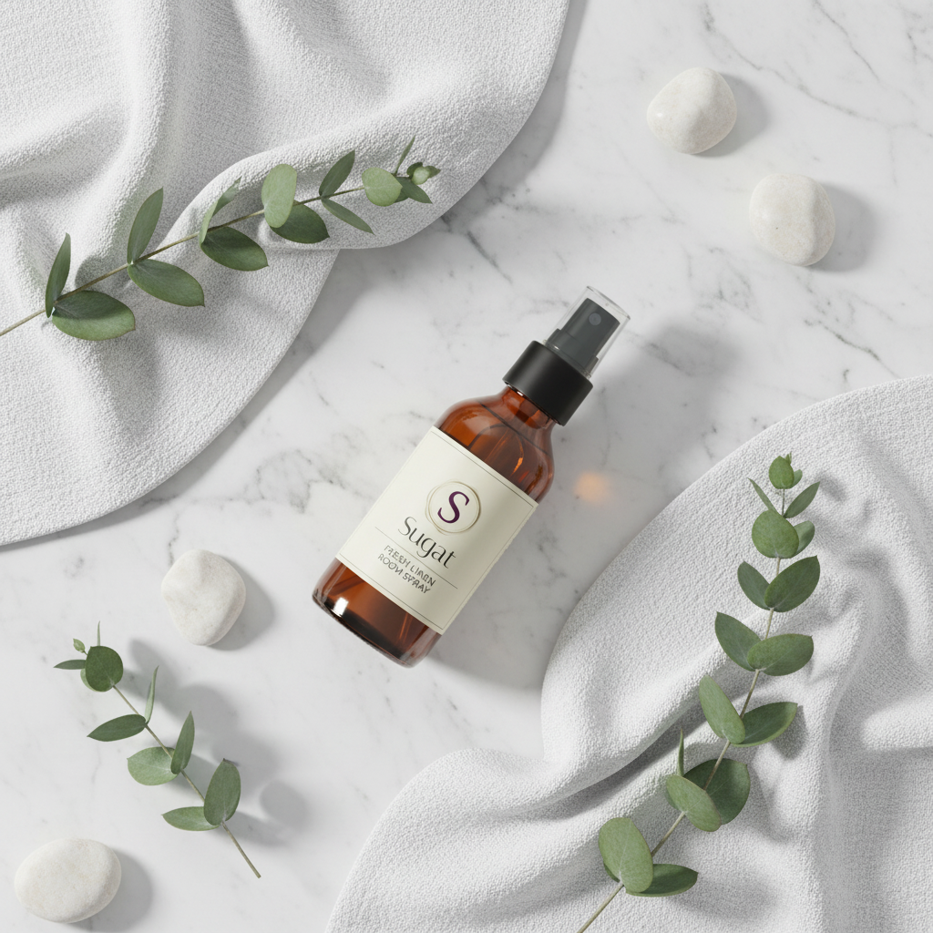 Fresh Linen Room Spray - lifestyle flat-lay