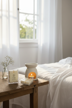 Fresh Linen Wax Melts - Bedroom Scene