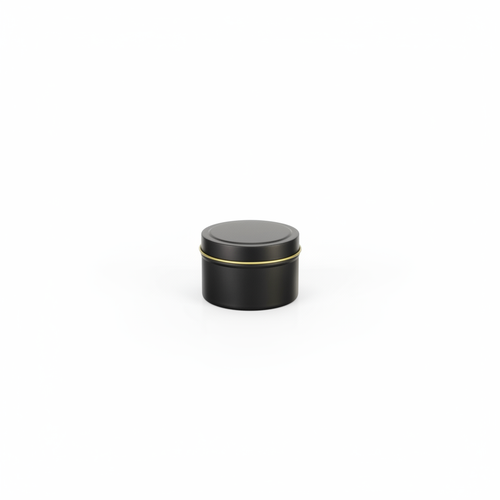 Sugat Black Candle Tin - Small with White Space