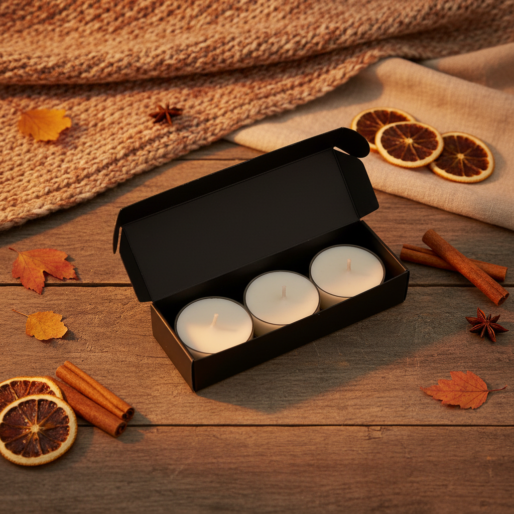 Tealights homely background